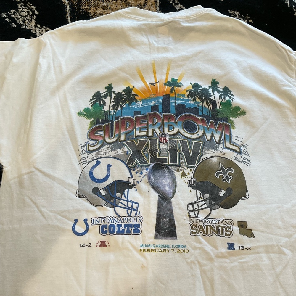 Super Bowl xliv New Orleans saints vs Indianapolis colts shirt 2010